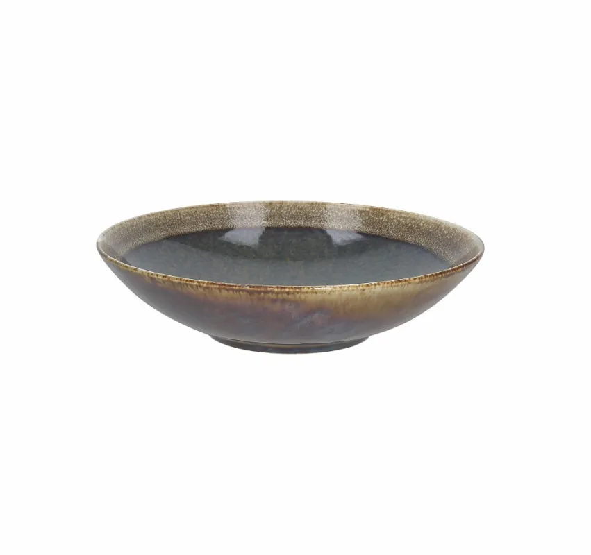 Piatto fondo cm 21 Blue and Brown Porcellana Blu Offerta Lampo