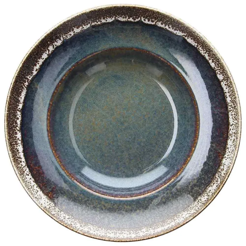 Pasta bowl cm 26 Blue and Brown Porcellana Blu Occasione
