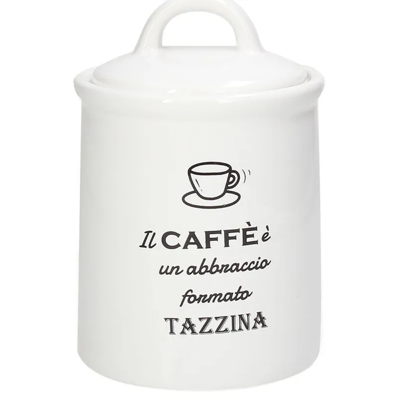 Nuovo Arrivo Barattolo caffe cm 17 h Kitchen cool Ceramica Bianco