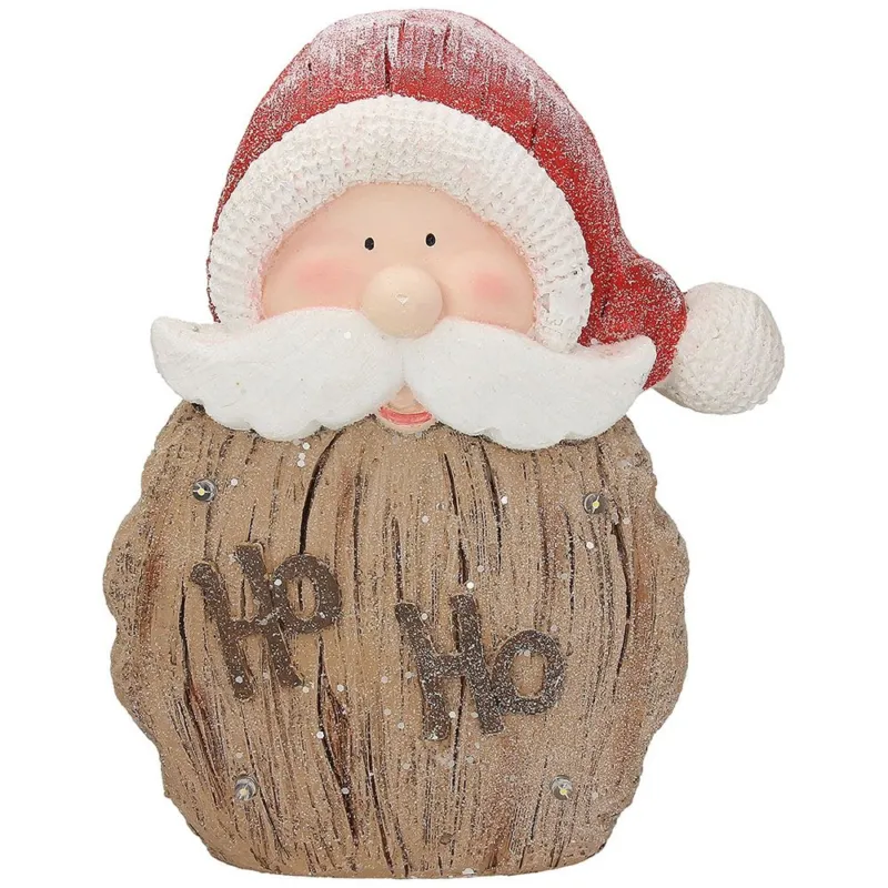 Vendita Finale Babbo ho ho cm 35 h c/led Funny xmas Ossido di Magnesio Multicolor