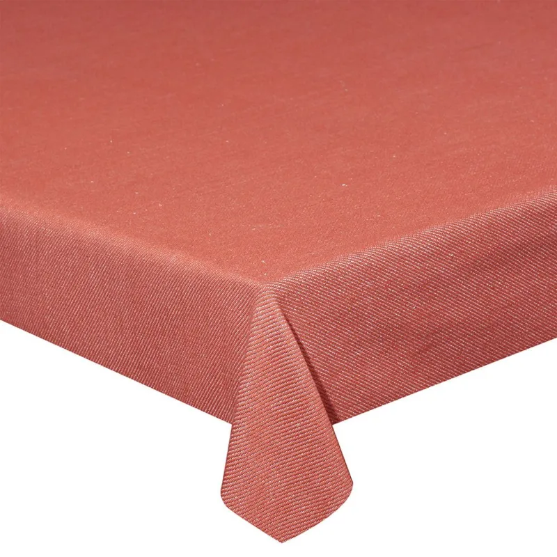 Tovaglia cm 140x240 Twist corallo Cotone Rosso Vendita Finale