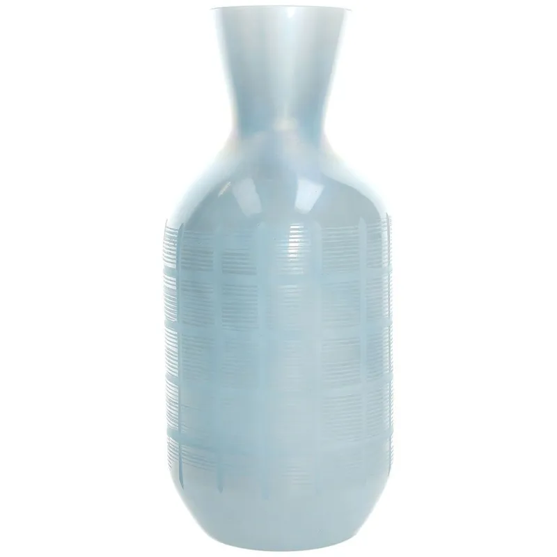 Promo Stagionale Vaso quadretti cm 45 h Nuvola Vetro Azzurro