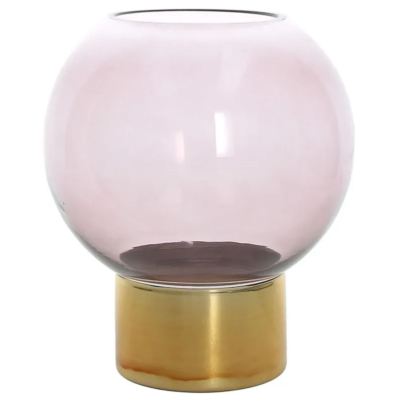 Di Tendenza Vaso palla lilla cm 21 h Bubble Vetro Rosa