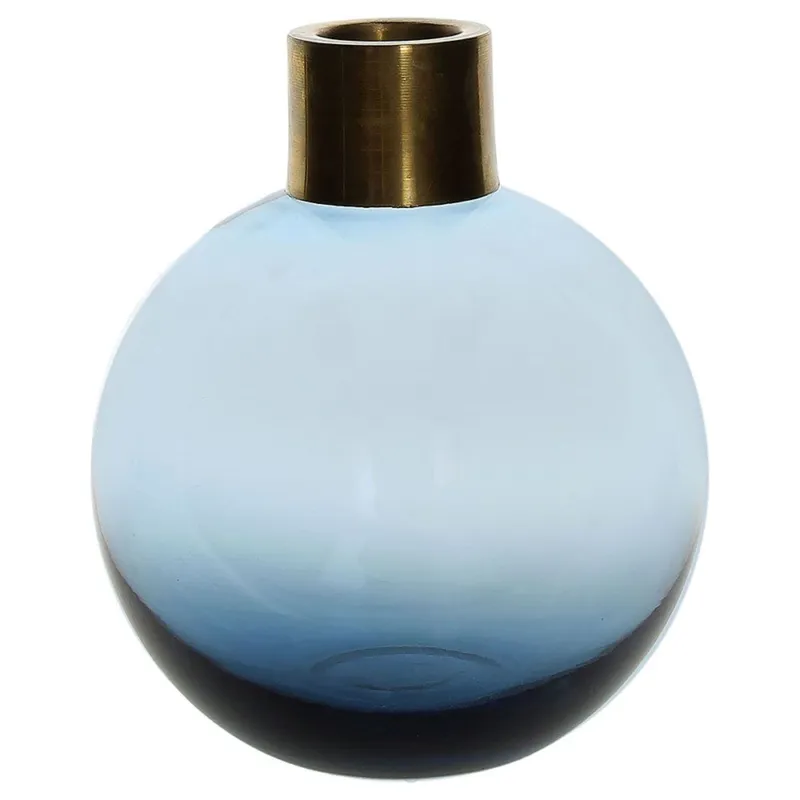 Affare Vaso palla blu cm 21 h Bubble Vetro Blu