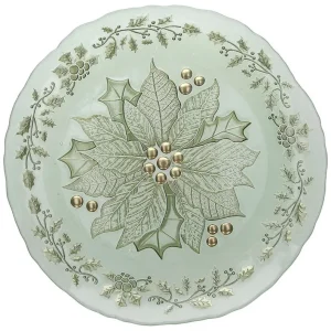 Scelto Dai Clienti Piatto rotondo cm 33 Noel Vetro Verde