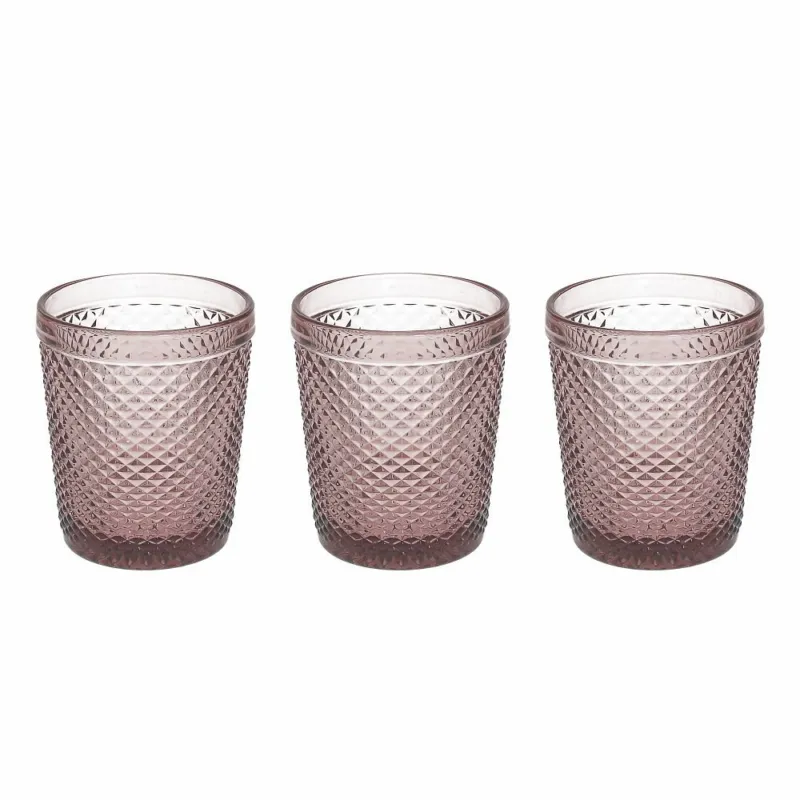 Non Perdere Set 3 bicch.ciclamino cc300 Diamante ciclamino Vetro Rosa
