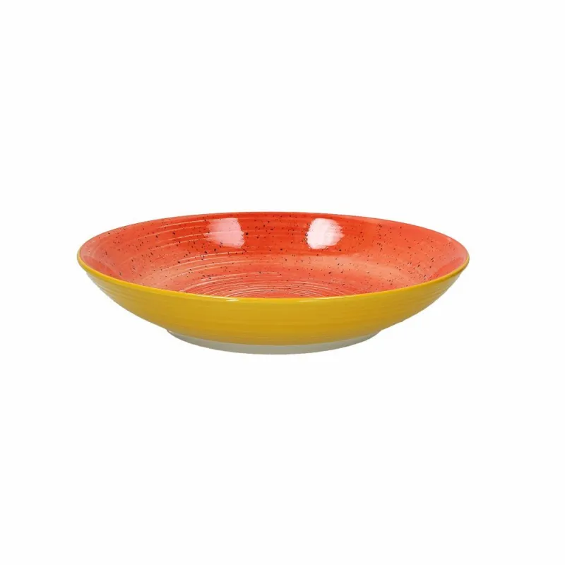Piatto portata fondo cm32 Orange ritual Porcellana Arancio Ultime Pezzi