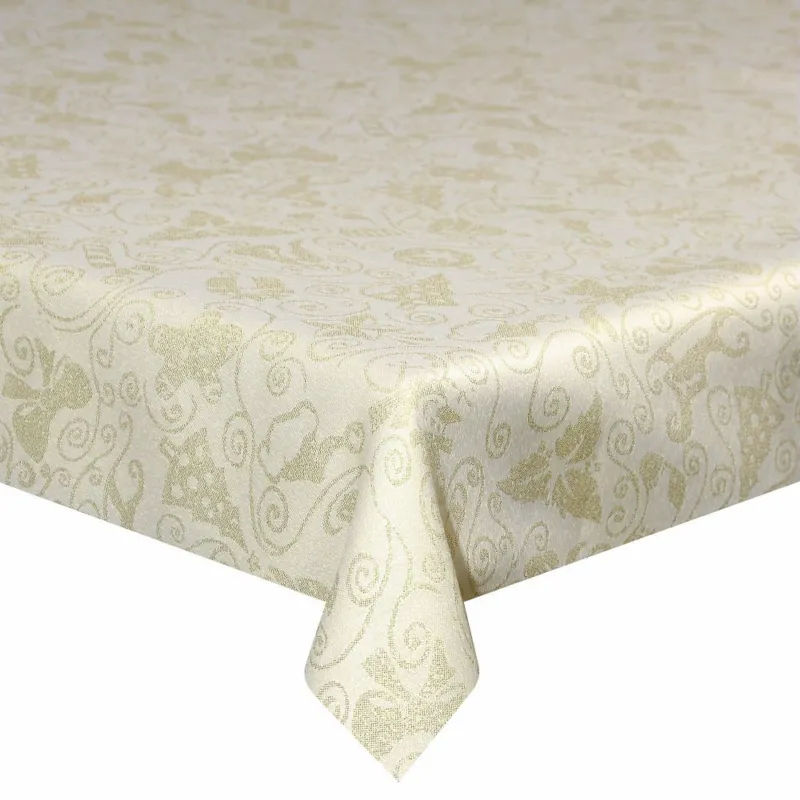 Esclusivo Tovaglia cm150x300 antimac. Gold gift Oro