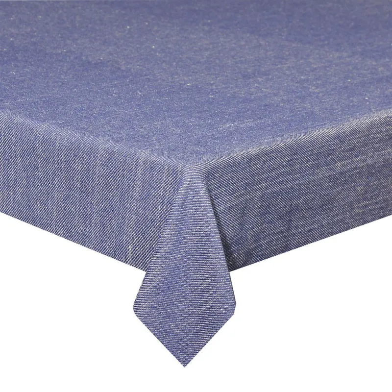 Spedito Oggi Tovaglia cm 140x240 Denim Cotone Blu