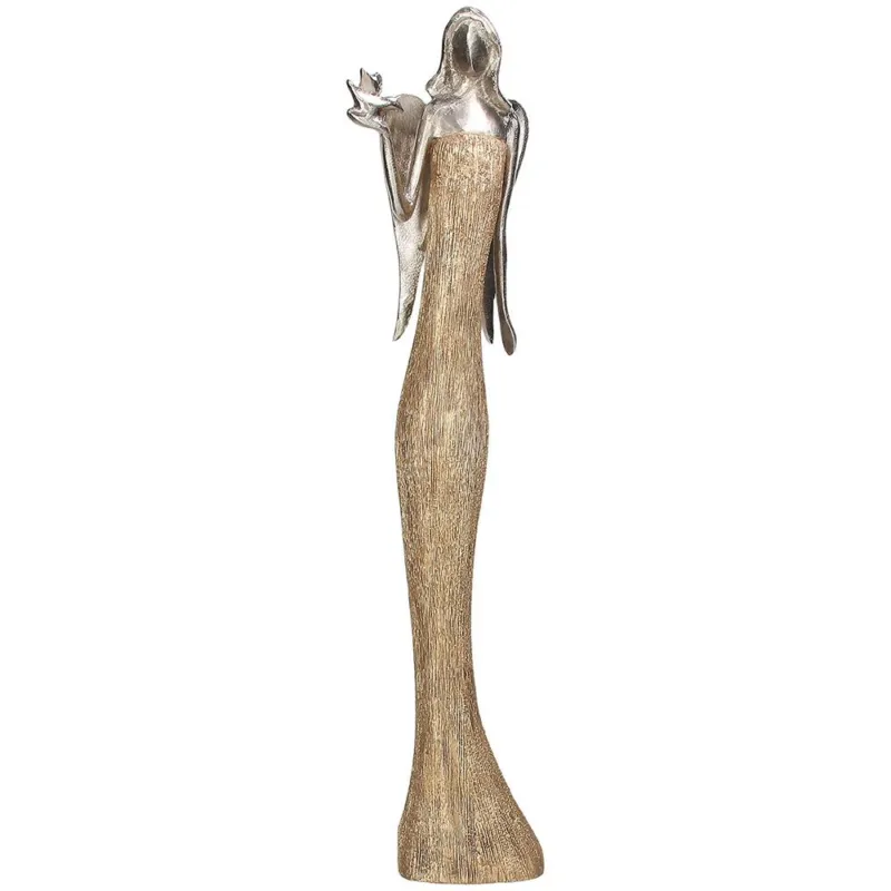 Più Venduto Angelo oro c/uccellino 56h Festivity Legno Marrone
