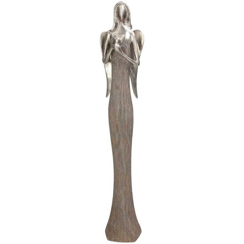 Super Prezzo Angelo grigio c/cuore 56h Festivity Legno Grigio