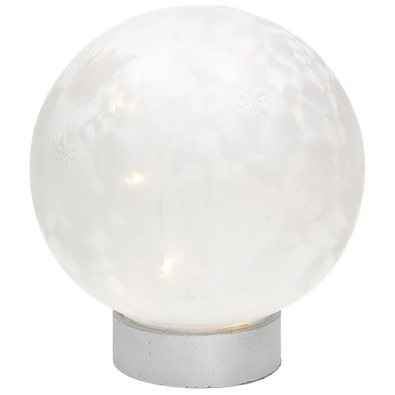 Sfera con led cm 12 White Vetro Bianco Offerta Speciale
