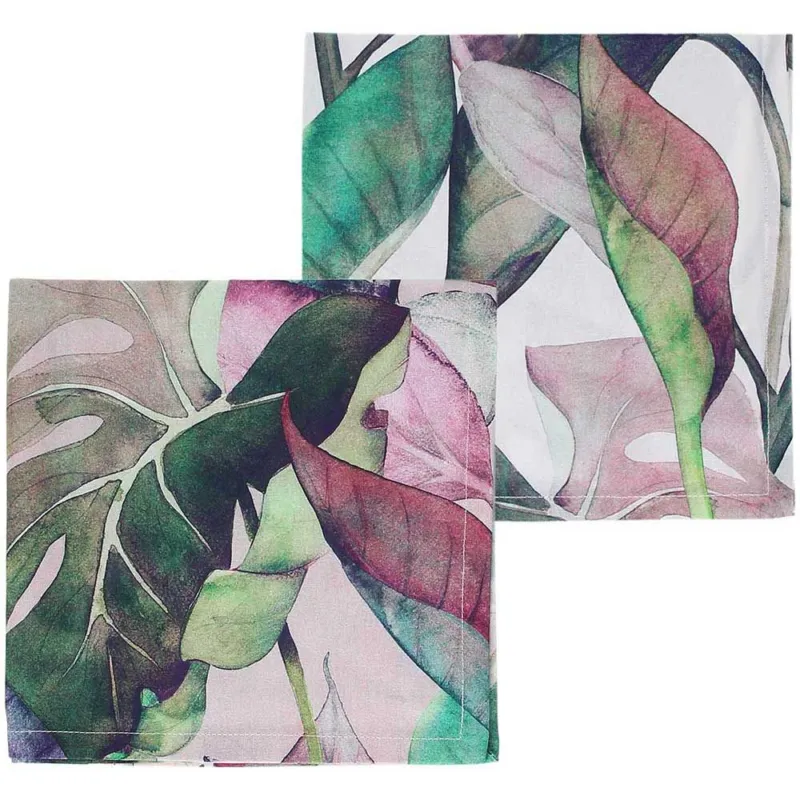 Direttamente Dal Produttore Set 2 tovaglioli 40x40 Calypso Cotone Multicolor