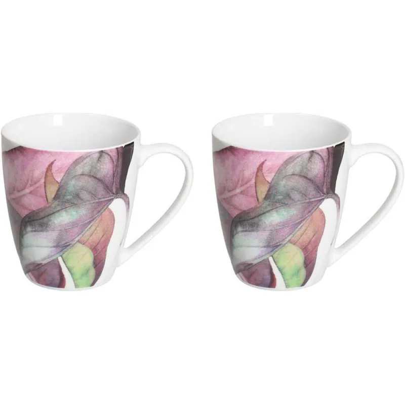 Prezzo Scontato Confezione 2 mug Calypso Porcellana Bianco