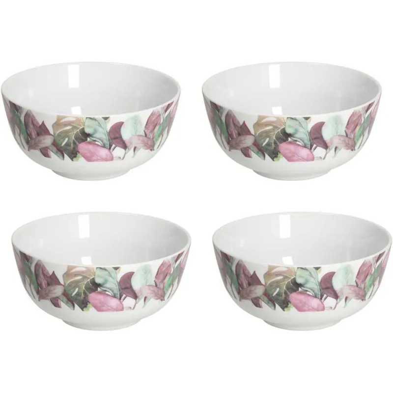 Quantità Limitata Set 4 coppette cm 14 Calypso Porcellana Bianco