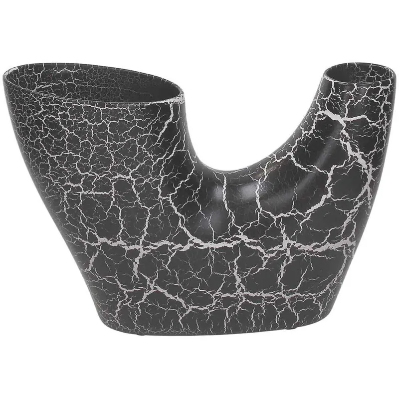 Vaso doppio foro cm 25 h Spider Ceramica Nero Di Tendenza