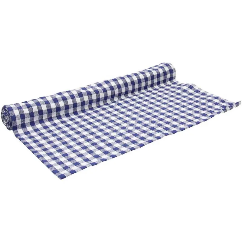 Runner cm 40x140 Vichy blu Cotone Blu Quantità Limitata