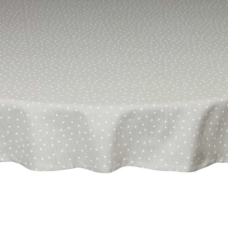 Promo Stagionale Tovaglia rotonda cm 170 Pois Cotone Beige