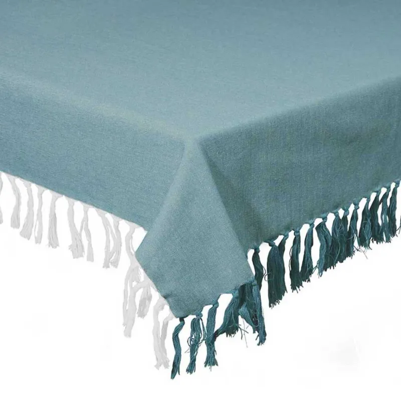 Consegna Rapida Tovaglia cm 140x180 Chambray green Cotone Verde