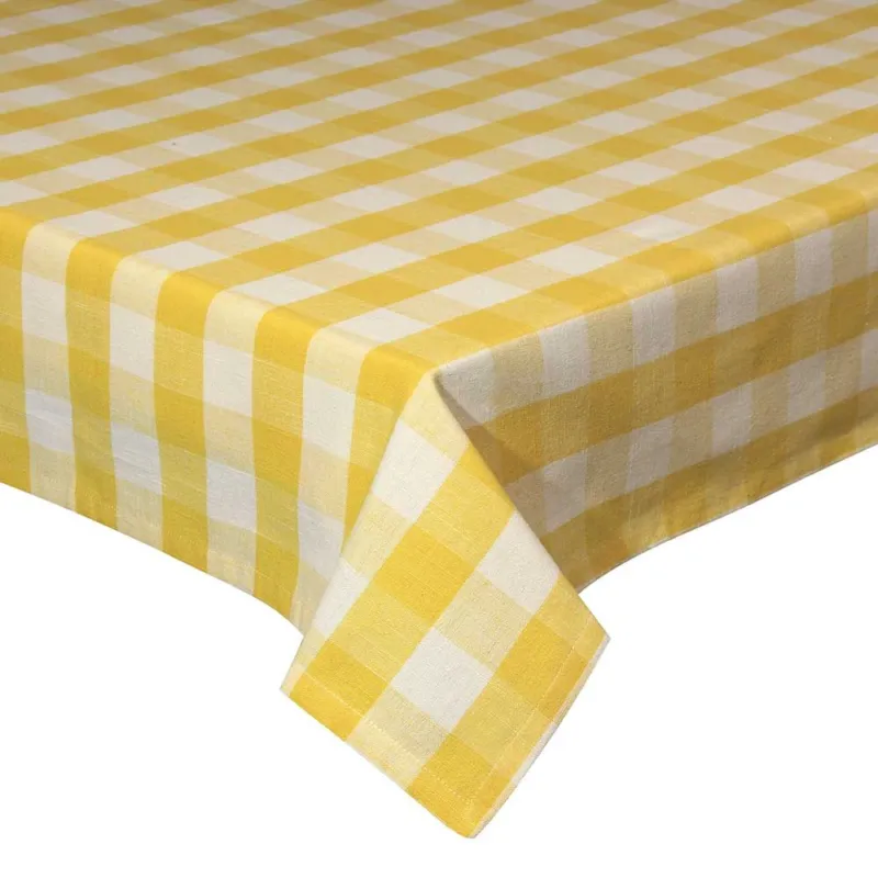 Tovaglia cm140x180 antimacchia Country Cotone Giallo Spedito Oggi