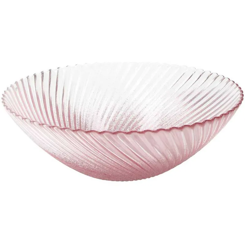 Promo Stagionale Insalatiera cm 25 Pink glitter Vetro Rosa