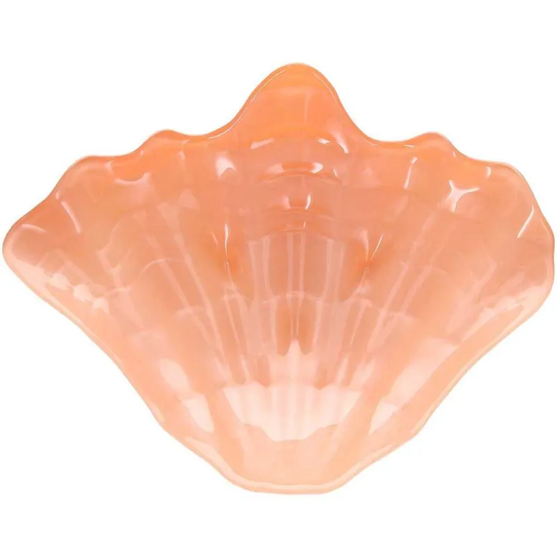 Centrotavola arancio cm 38 Shell Vetro Arancione Spedito Oggi
