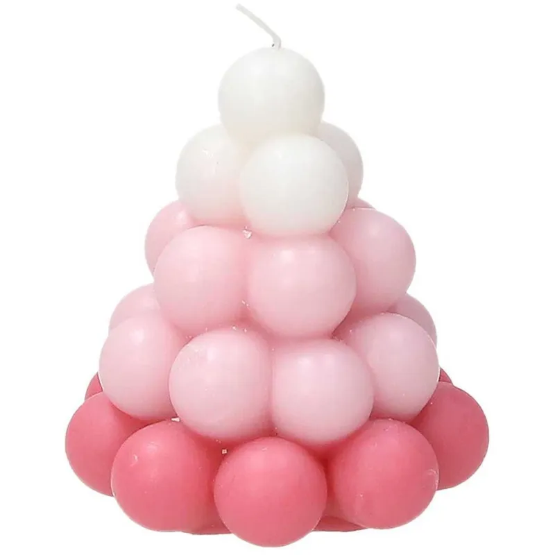 Ordina Subito Candela triangolare h 11 rosa Bubble Cera Rosa