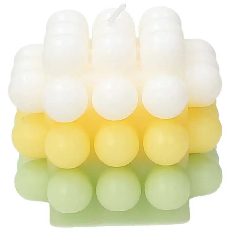 Reso Gratuito Candela cubo h 8 verde Bubble Cera Verde