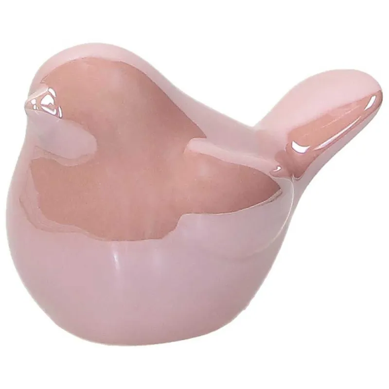Subito Disponibile Uccellino rosa h 9 Titti Porcellana Rosa