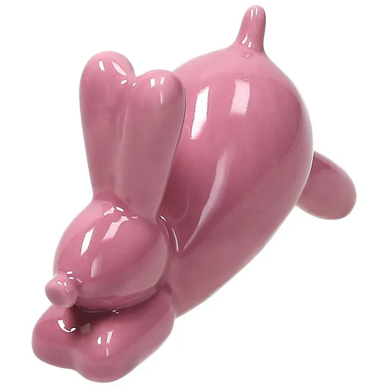 Offerta Lampo Cagnolino rosa antico h.8 Doggie Ceramica Rosa