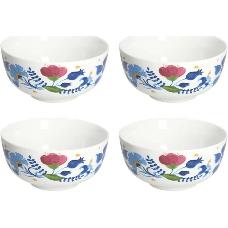 Set 4 coppette cm 14 Alchimia Porcellana Multicolor Popolare