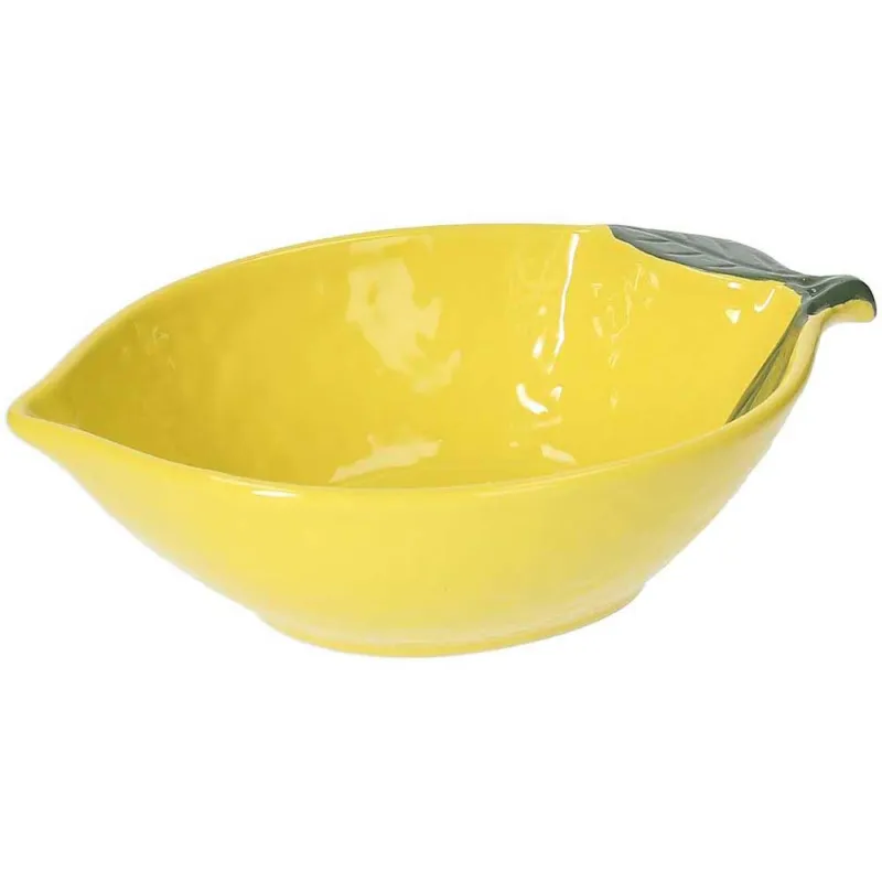 Più Venduto Ciotola limone cm 18x12x5 Lemon garden Stoneware Giallo