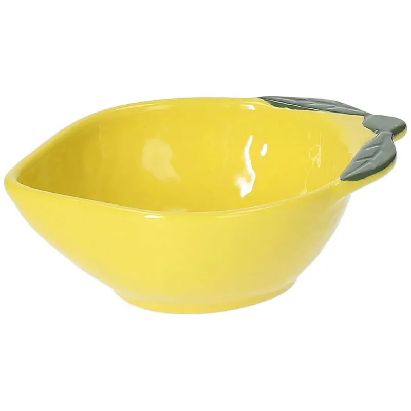 Reso Gratuito Coppetta limone cm 12x8x4 Lemon garden Stoneware Giallo