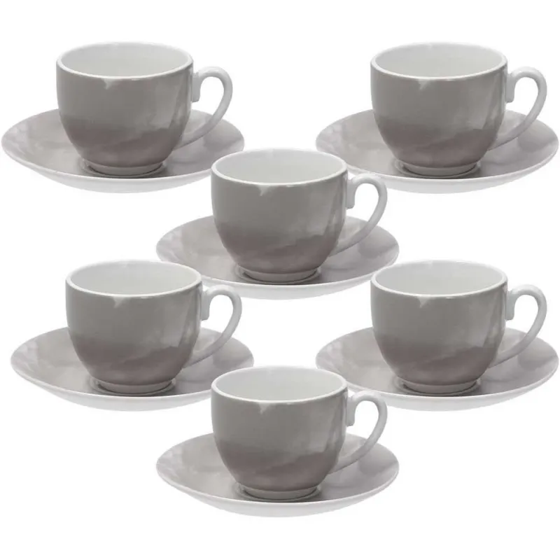 Confezione 6 tazze caffè con piatto 120 cc Colorplay Porcellana Beige Più Venduto