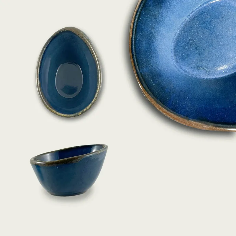 Prezzo Ridotto Ciotola Ovale Cm 10 H 6 Blu