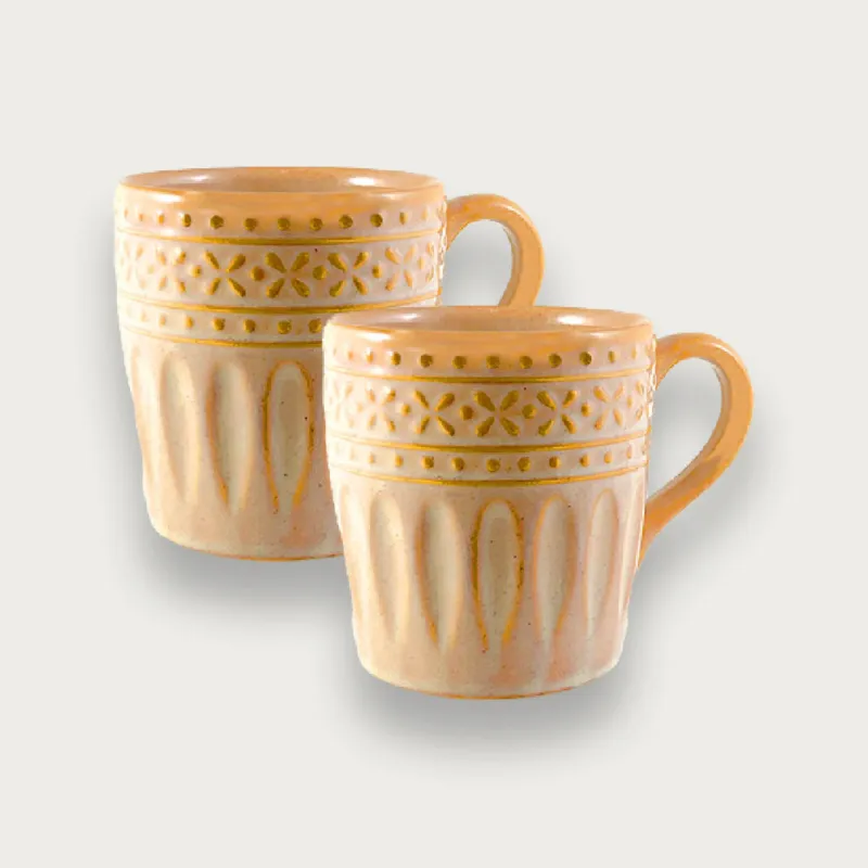 Non Perdere Set 2 Tazze Mug Cm 9 H 10 Vintage Cream