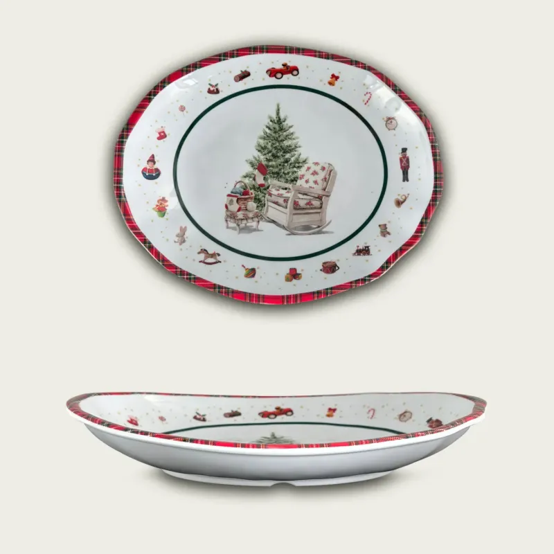 Vassoio Ovale Christmas Toys In Melamina Offerta Del Giorno
