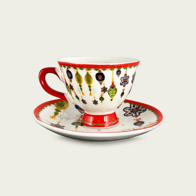 Nuovo Arrivo Tazza Christmas Magic Con Piattino In Porcellana