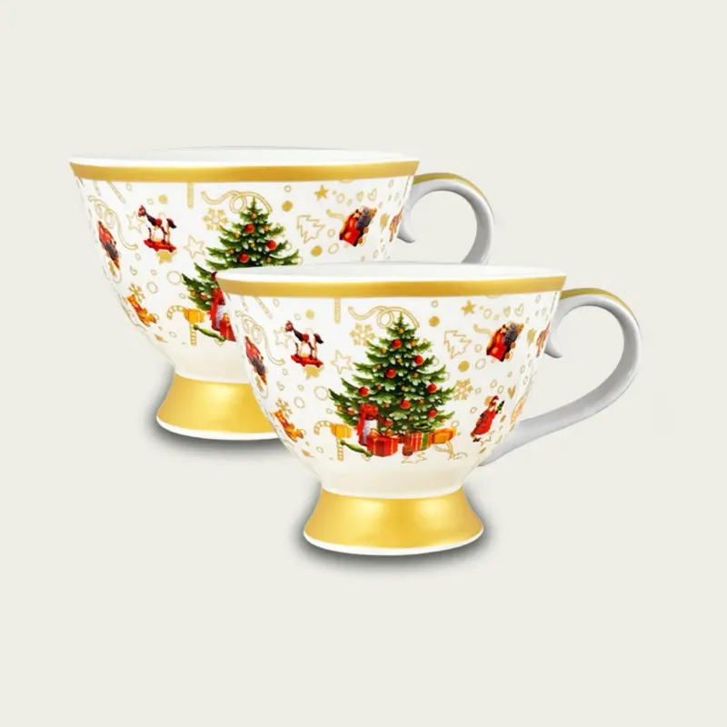 Set 2 Mug Christmas Tree Gold Miglior Prezzo