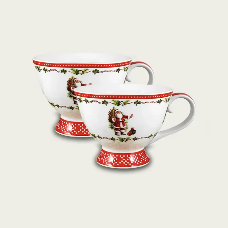 Set 2 Mug Christmas Santa Claus Subito Disponibile
