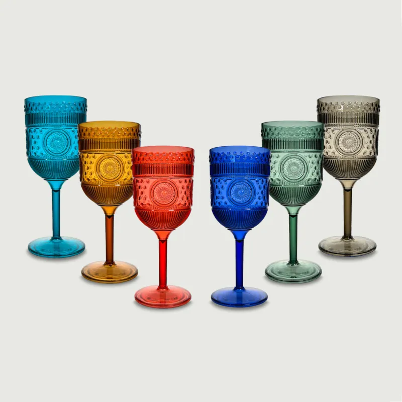 Calice Imperial In Plastica,set-6-calici-mix-colori Offerta Limitata