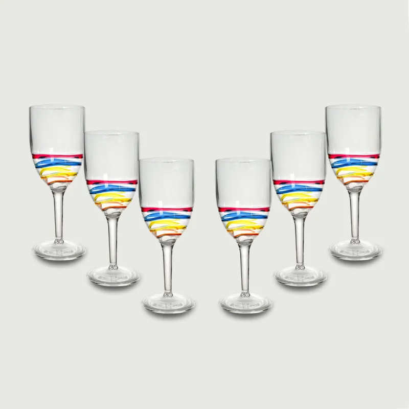 Calice Wavy In Plastica,set-6-calici-piu-conveniente Promozione