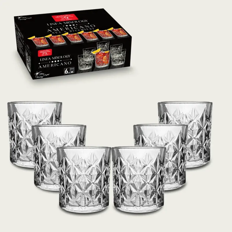 Solo Oggi Set 6 Bicchieri Americano In Vetro 33Cl