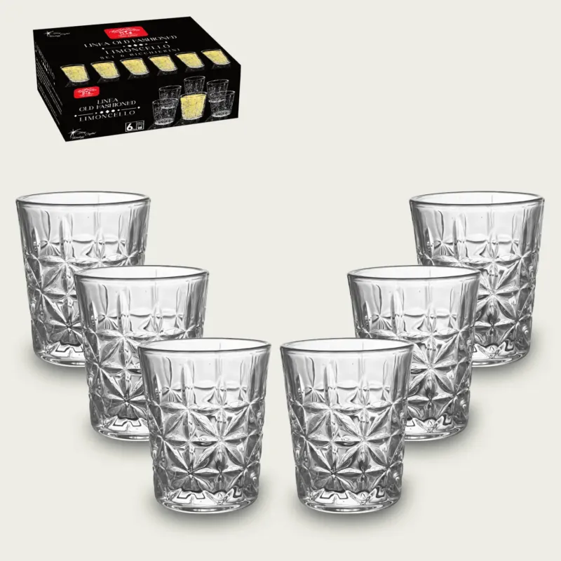 Set 6 Bicchieri Limoncello In Vetro 60Ml Offerta