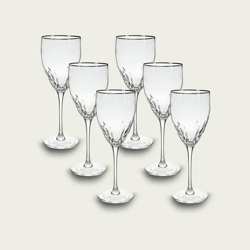 Set 6 Calici Gold Rim Solo Oggi