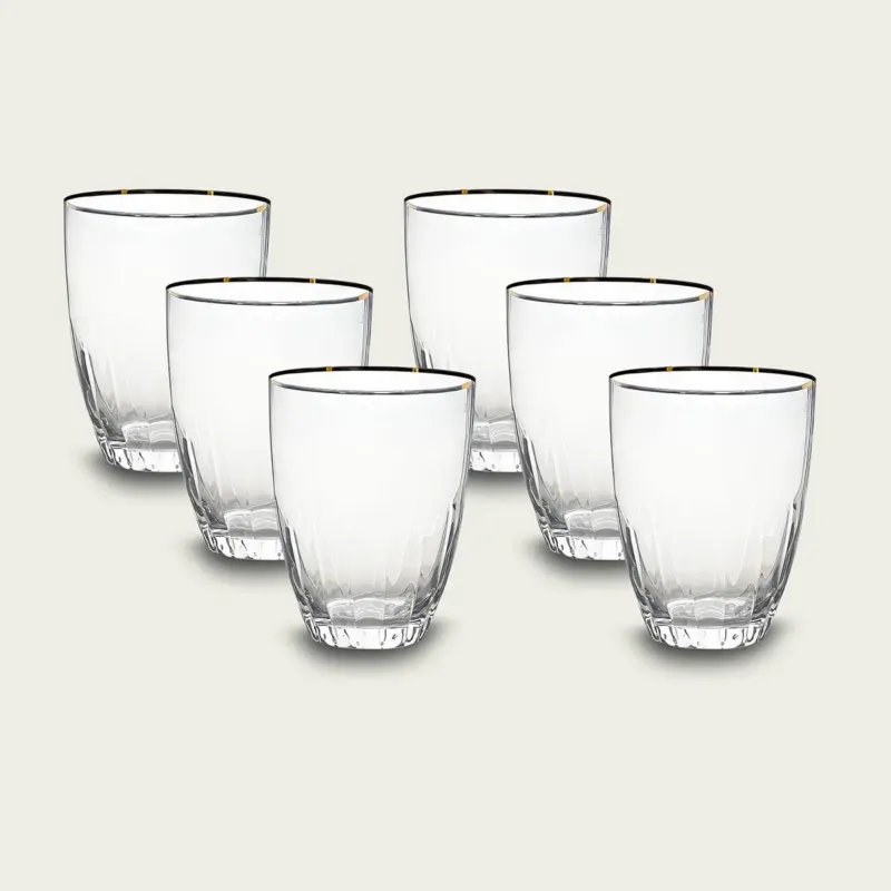 Set 6 Tumbler Gold Rim Ultimissimo Modello