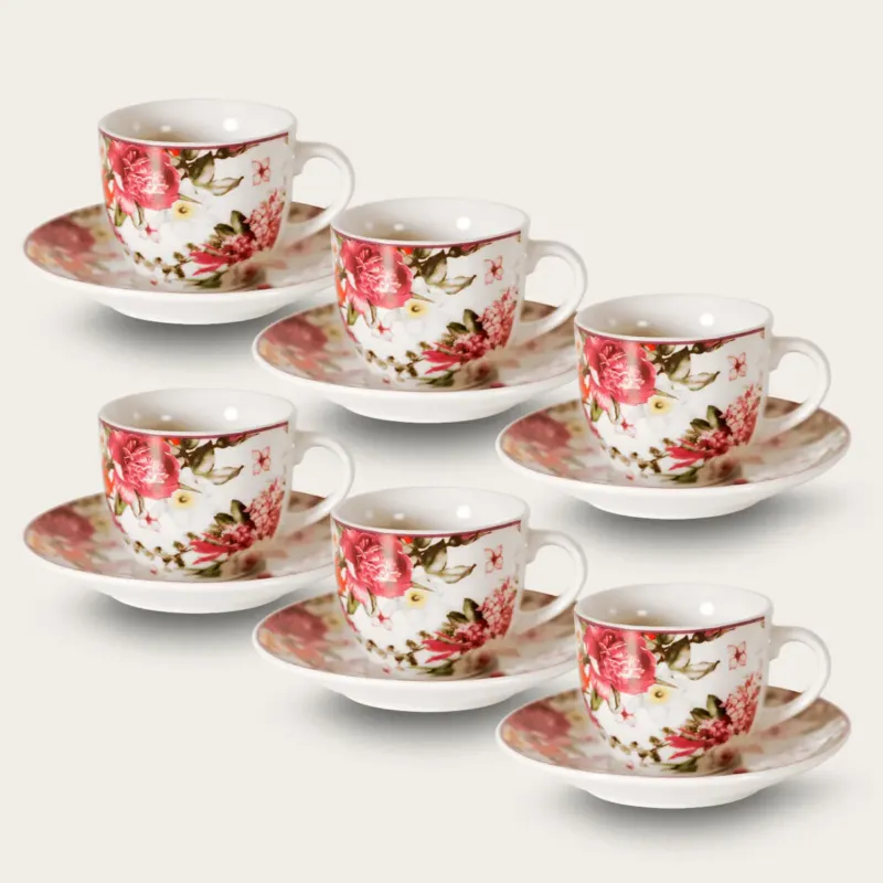 Compra Online Set 6 Tazze Da Caffè Victoria Con Piattino