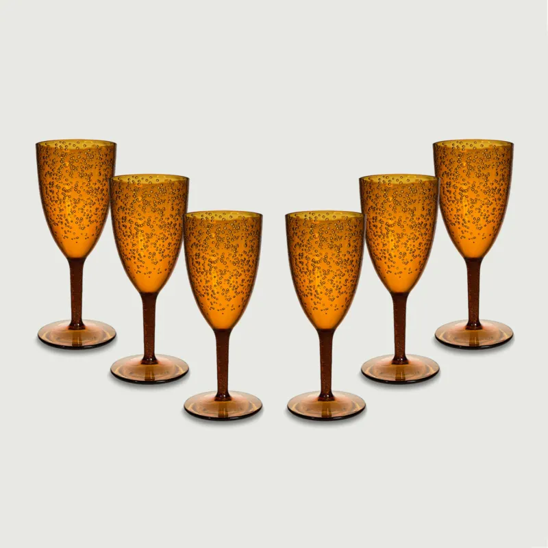 Solo Oggi Calice Bubbles In Plastica,set-6-calici-piu-conveniente-arancione