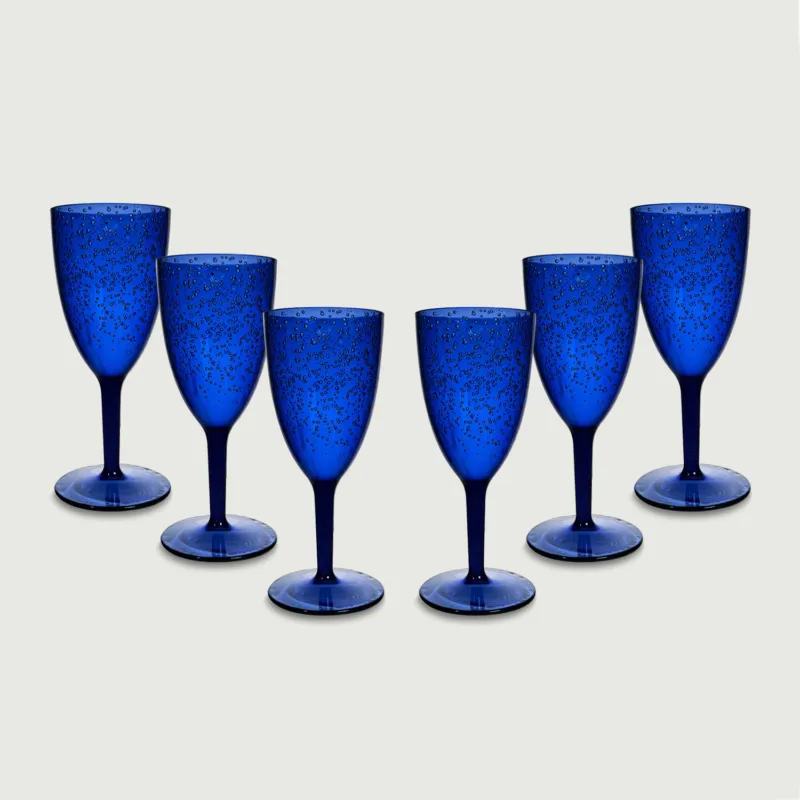 Calice Bubbles In Plastica,set-6-calici-piu-conveniente-blu Nuovo Arrivo