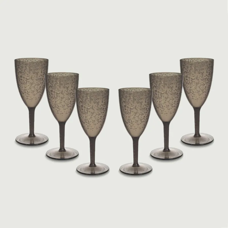 Ordina Subito Calice Bubbles In Plastica,set-6-calici-piu-conveniente-grigio